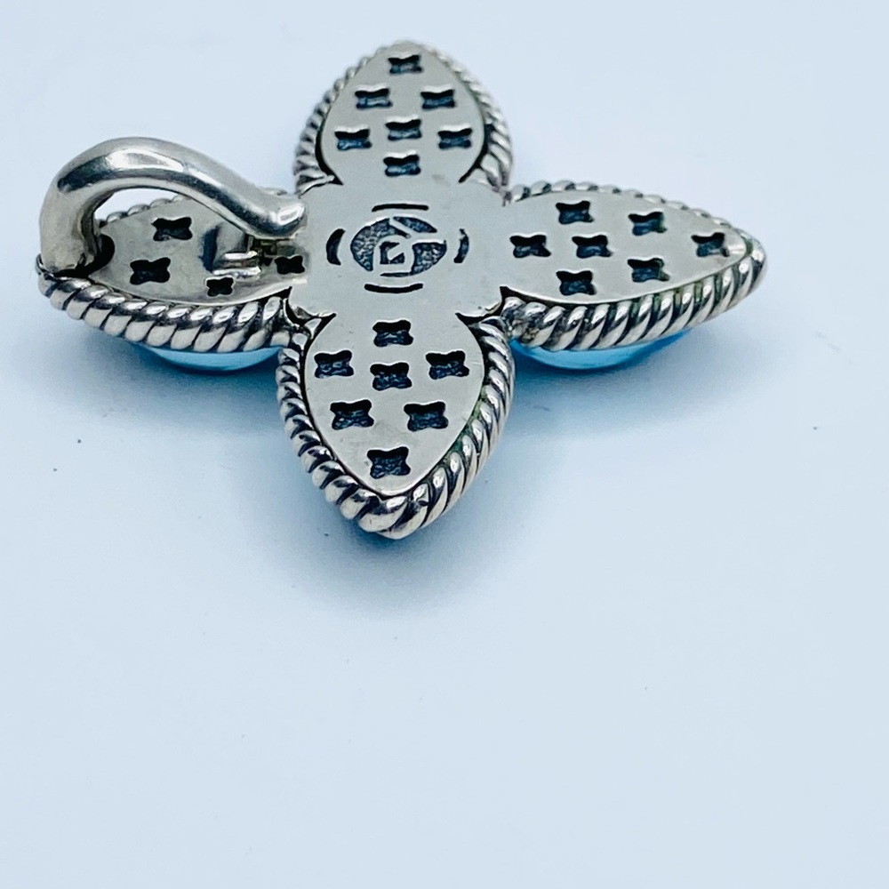 David Yurman Renaissance Blue Topaz Diamond Teardr - Picture 11 of 11